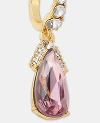 Givenchy Crystal Pear-Shape Charm Hoop Earrings