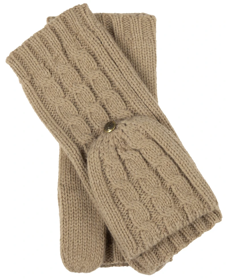 Lauren Ralph Core Cable Knit Pop Top Gloves
