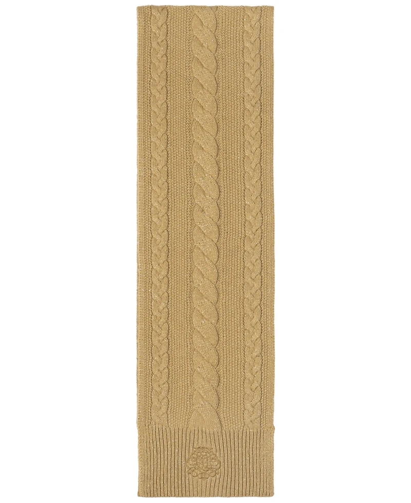 Lauren Ralph Metallic Direct Embroidery Cable Scarf