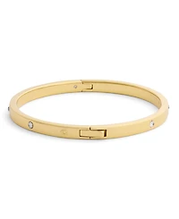 Coach Rhodium Faux-Stone Bangle Bracelet