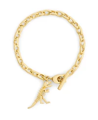 Coach Faux-Stone Skeletal Rexy C Chain Bracelet