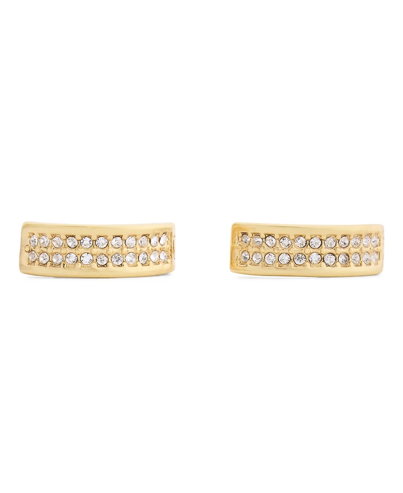 Coach Faux-Stone Pave Huggie Earrings