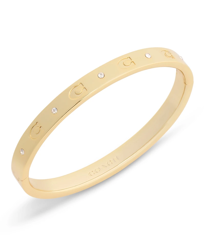Coach Faux-Stone Signature C Stone Bangle Bracelet