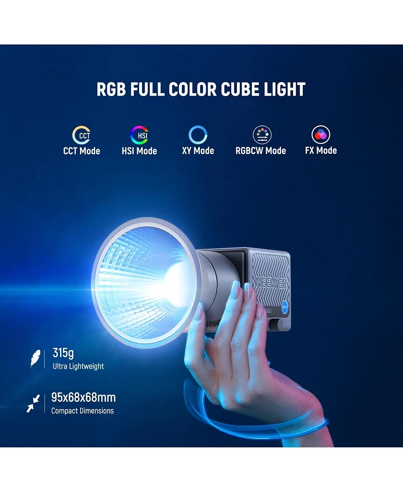 Neewer HS60C Led Video Light with 60W, 8700Lux, 6500K