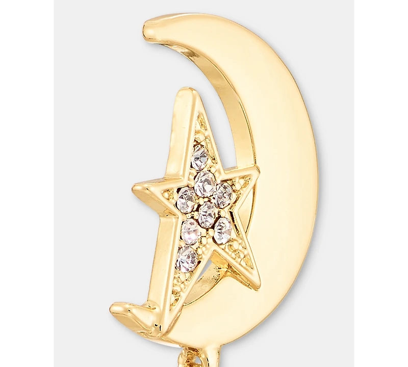Karl Lagerfeld Paris Crystal Star & Moon Drop Earrings