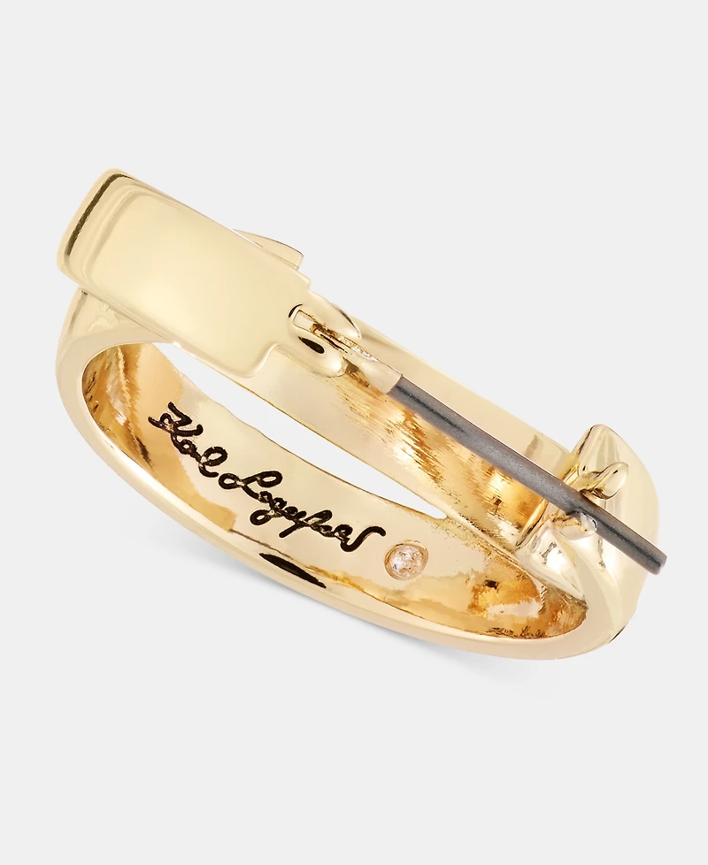 Karl Lagerfeld Paris Small Twist Hoop Earrings, 0.8'