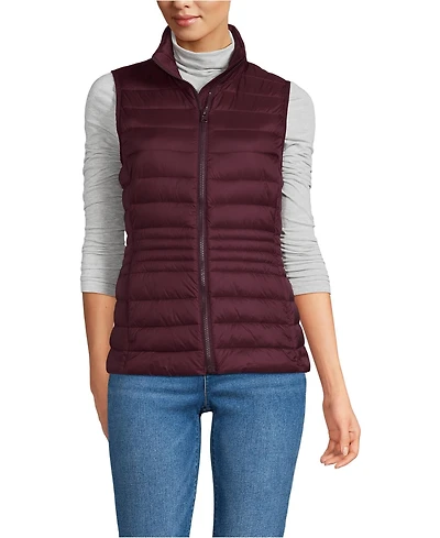 Lands' End Women's Tall Wanderweight Packable Down Vest