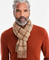 Club Room Men's Windowpane Plaid Scarf, Macy's Exclusive
