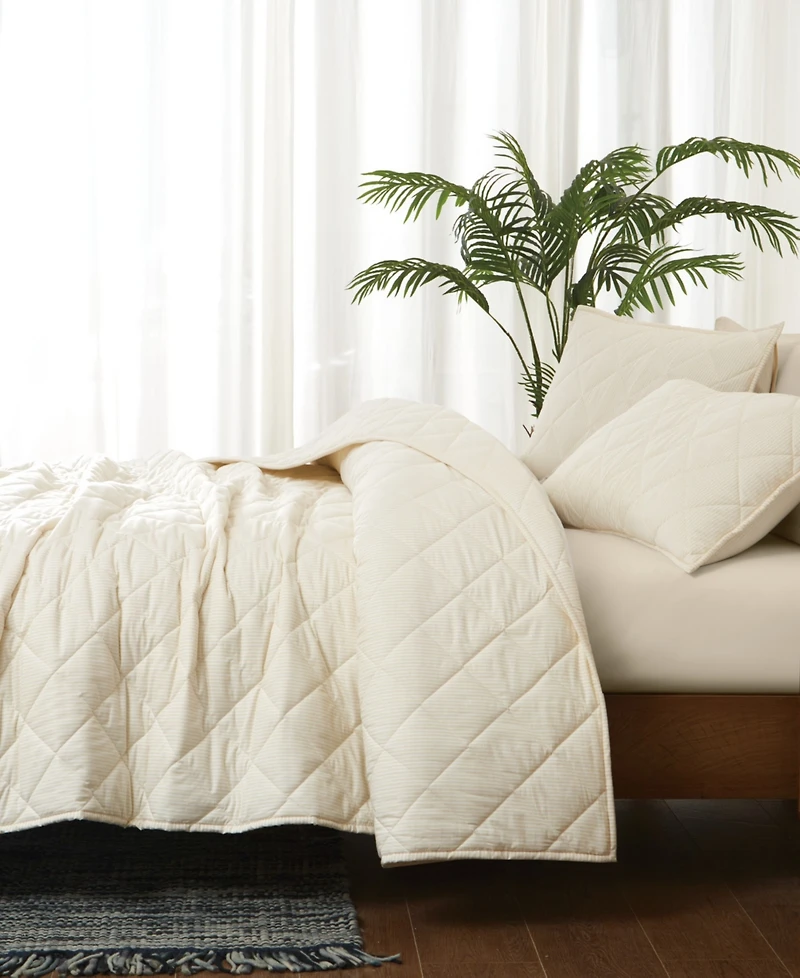 Brooklyn Loom Pinstripe 2-Piece Quilt Set, Twin/Twin Xl