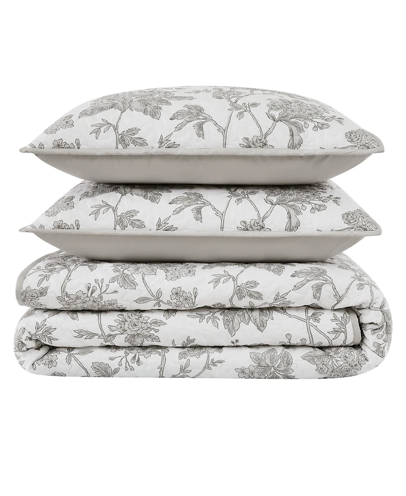 Brooklyn Loom Mila Floral 2-Piece Quilt Set, Twin/Twin Xl