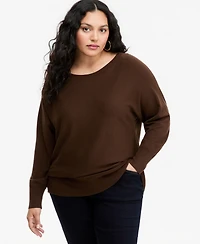 I.n.c. International Concepts Plus Boat Neck Raglan Sweater, Macy's Exclusive