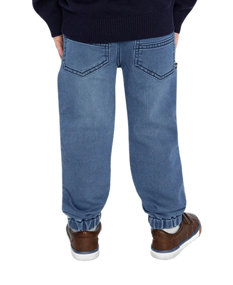 Deux par Deux Baby Unisex (0-24)months French Terry Denim Evolutive Pants Denim