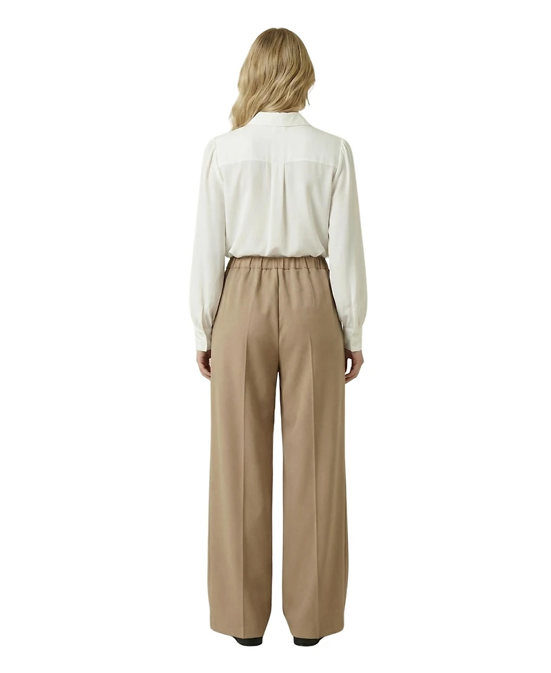 Modenaire Women's Wide-Leg Drawstring-Waist Pants