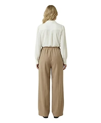 Modenaire Women's Wide-Leg Drawstring-Waist Pants