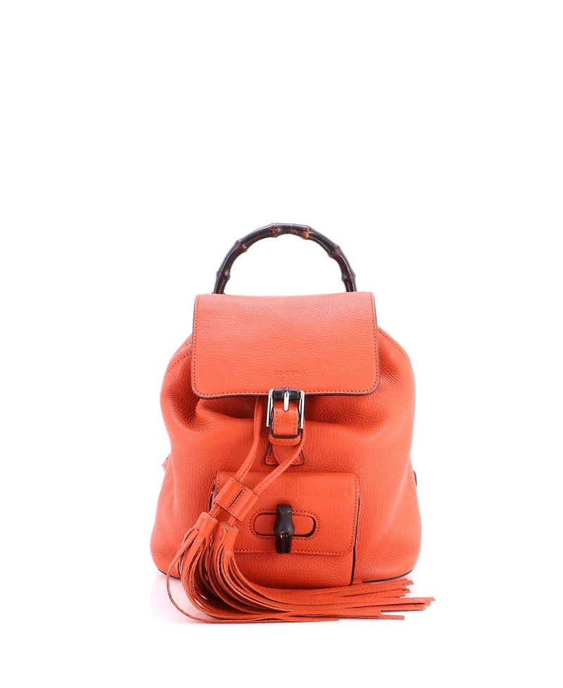 Pre-Owned Gucci Mini Bamboo Tassel Backpack Leather