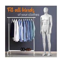 SereneLife Male Mannequin Torso Dress Form, Full Body Adjustable Stand