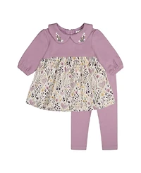 Deux par Baby Girl ( 3M to 24 M ) Cotton Dress and Legging Set with Heart Print