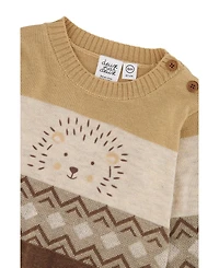 Deux par Baby Boys ( 3M to 24 M ) Knitted Sweater and Pants Set Cinnamon