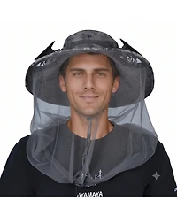 Ayamaya Solar Fan Hat with Mosquito Net, Upf 50+ Sun Protection and Dual Cooling Fans for Outdoor Activities