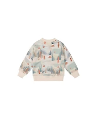 Deux par Baby Boy 12M-24M Fleece Sweatshirt Ski Print