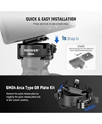 Neewer GM34 Camera Mounting Accessory with 11lb, 5kg for Arca Swiss Camera Clip
