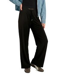 Puma Women's Stretch Knit Wide-Leg Pull-On Pants