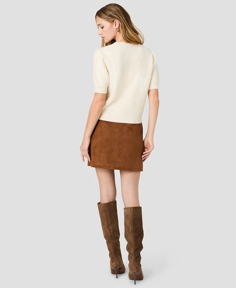French Connection Women's Wesley Crewneck Short-Sleeve Sweater