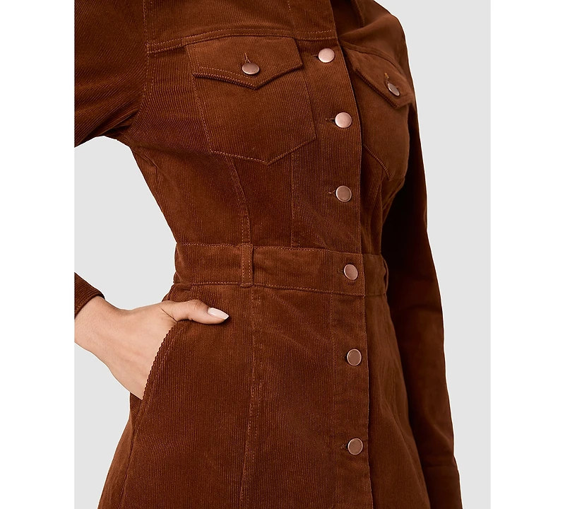 French Connection Women's Casey Collared Long-Sleeve Mini Dress