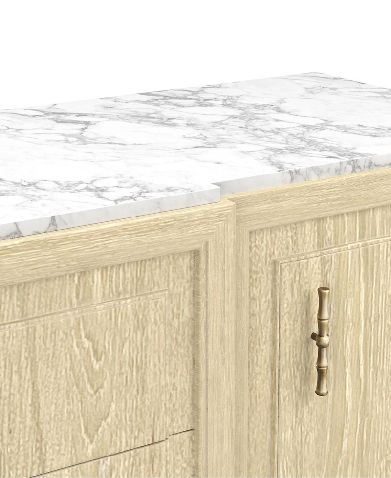 A.r.t. Furniture Eave Ii 76" Wood Stone Top Credenza