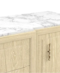 A.r.t. Furniture Eave Ii 76" Wood Stone Top Credenza