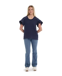 Wilt Women's Ruffle Short Sleeve Tee