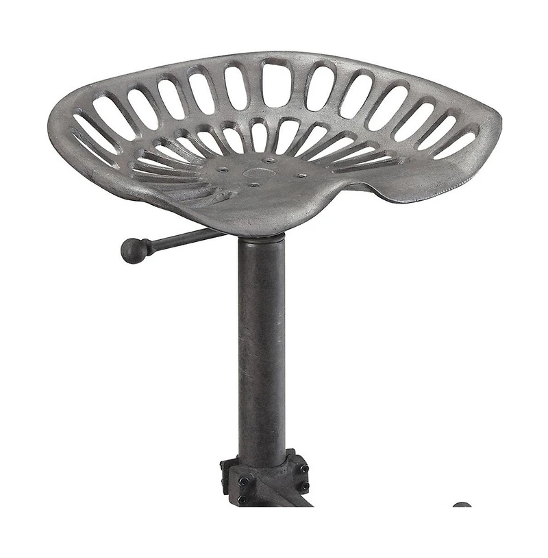 HomeRoots 23" Iron Backless Adjustable Height Bar Chair