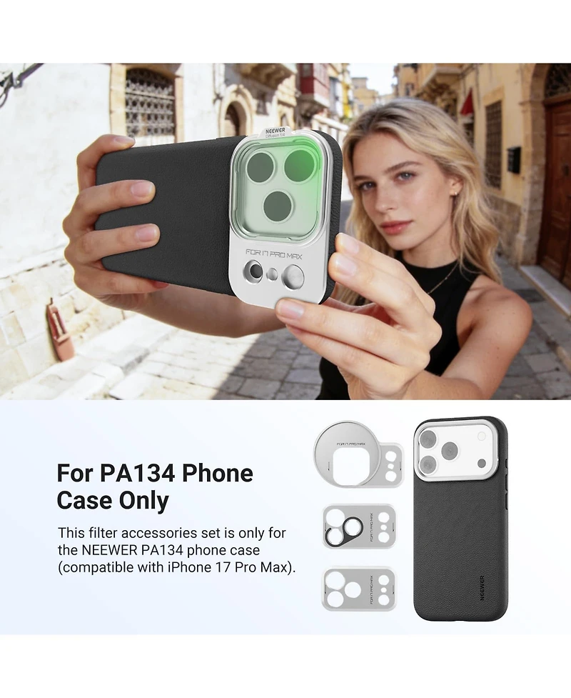 Neewer PA134 Camera Lens Accessory with ND8 for select iPhone models
