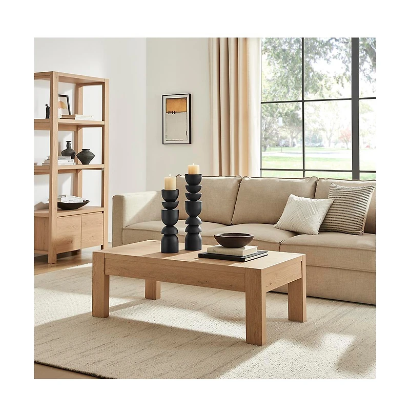 Danya B Stacked Sculptural Metal Candle Holder - Set of 2