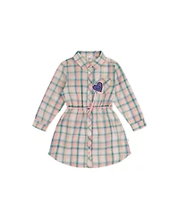 Deux par Deux Big Girls Shirt Dress with Belt