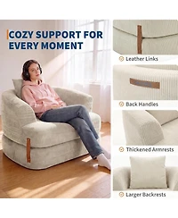 homfan 3-in-1 Folding Memory Foam Sofa Bed, Convertible Floor Futon Chair with Washable Cover