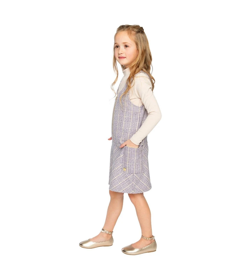 Deux par Little and Big Girls' 6-12 Jumper Checkered
