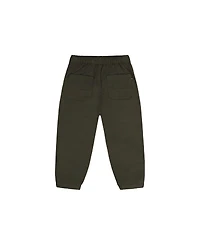 Deux par Baby Boys Stretch Canvas Jogger Pants Very Dark Green