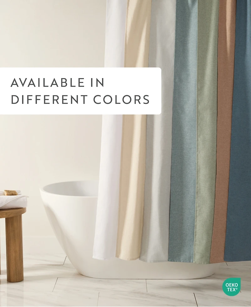 ienjoy Home Linen-Look Shower Curtains, 72" x