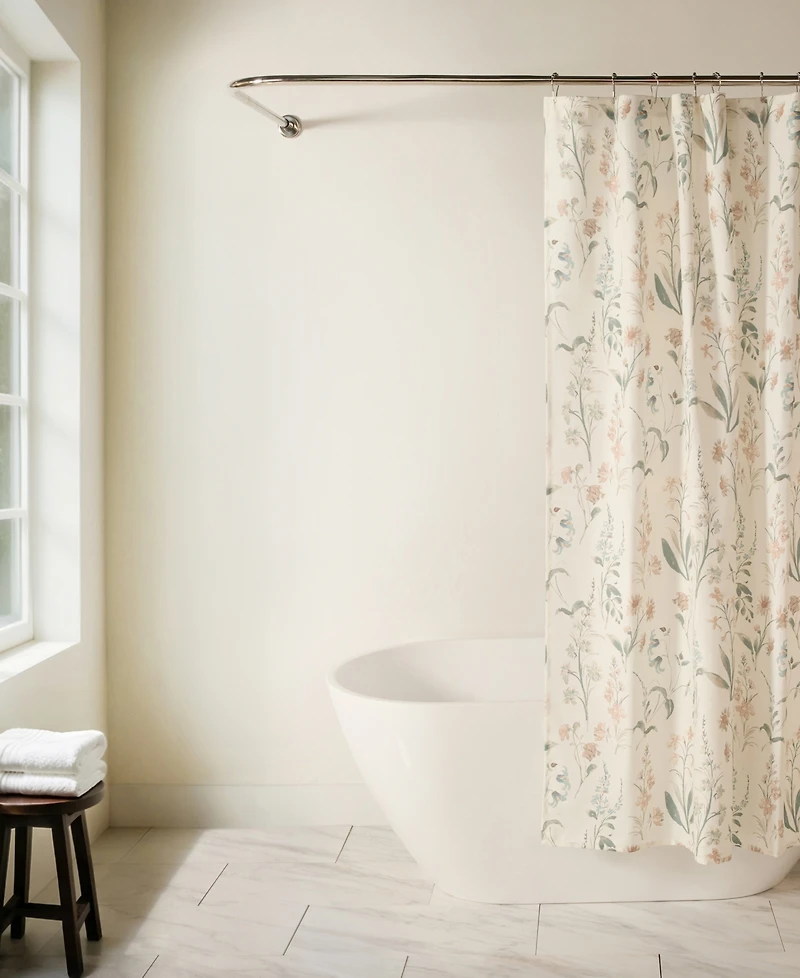 ienjoy Home Printed Floral Shower Curtains, 72" x