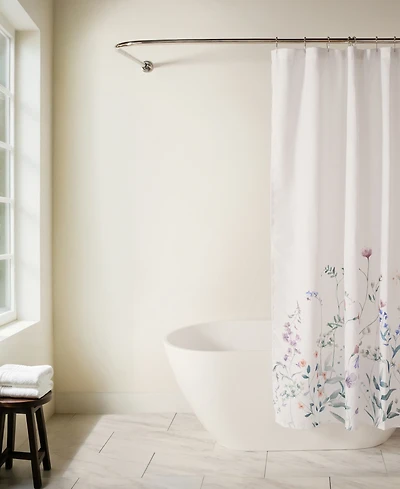 ienjoy Home Printed Floral Shower Curtains, 72" x 72"