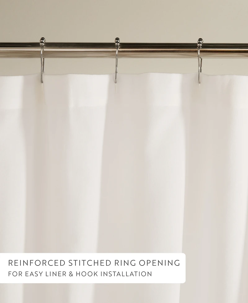 ienjoy Home Cotton Blend Striped Shower Curtains, 72" x