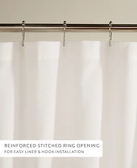 ienjoy Home Cotton Blend Striped Shower Curtains, 72" x