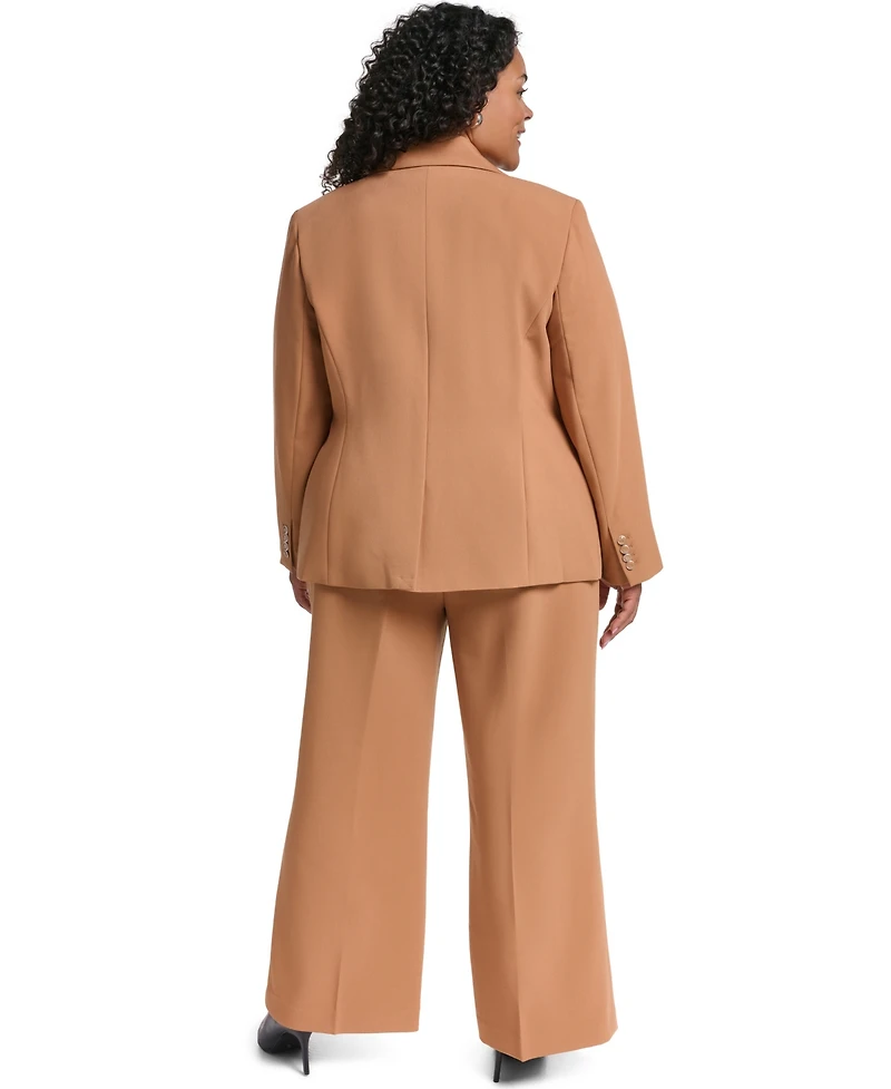 Karl Lagerfeld Paris Plus Size One-Button Woven Blazer