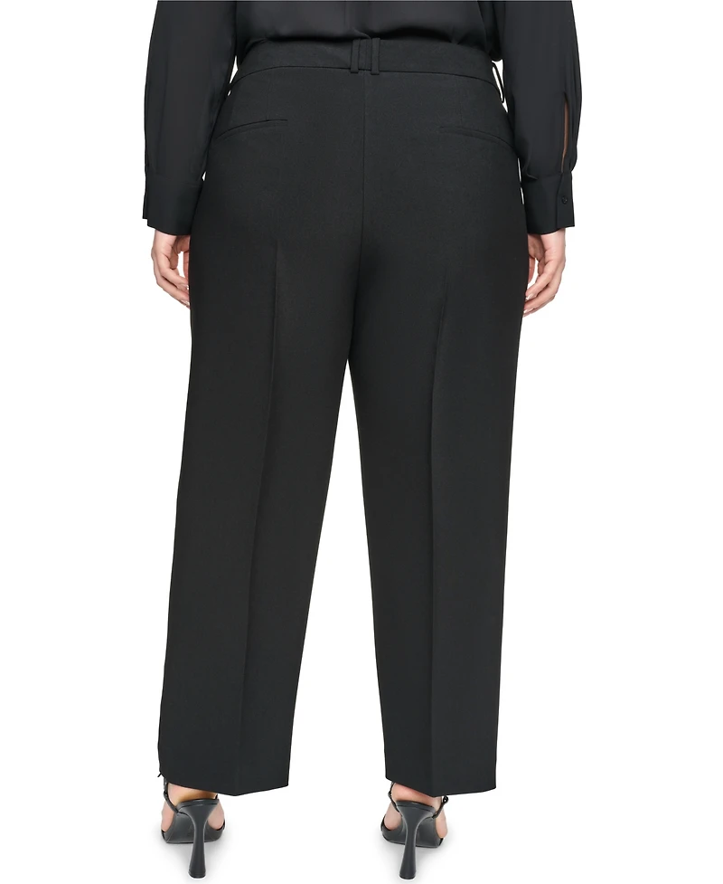 Karl Lagerfeld Paris Plus Mid-Rise Ankle Pants