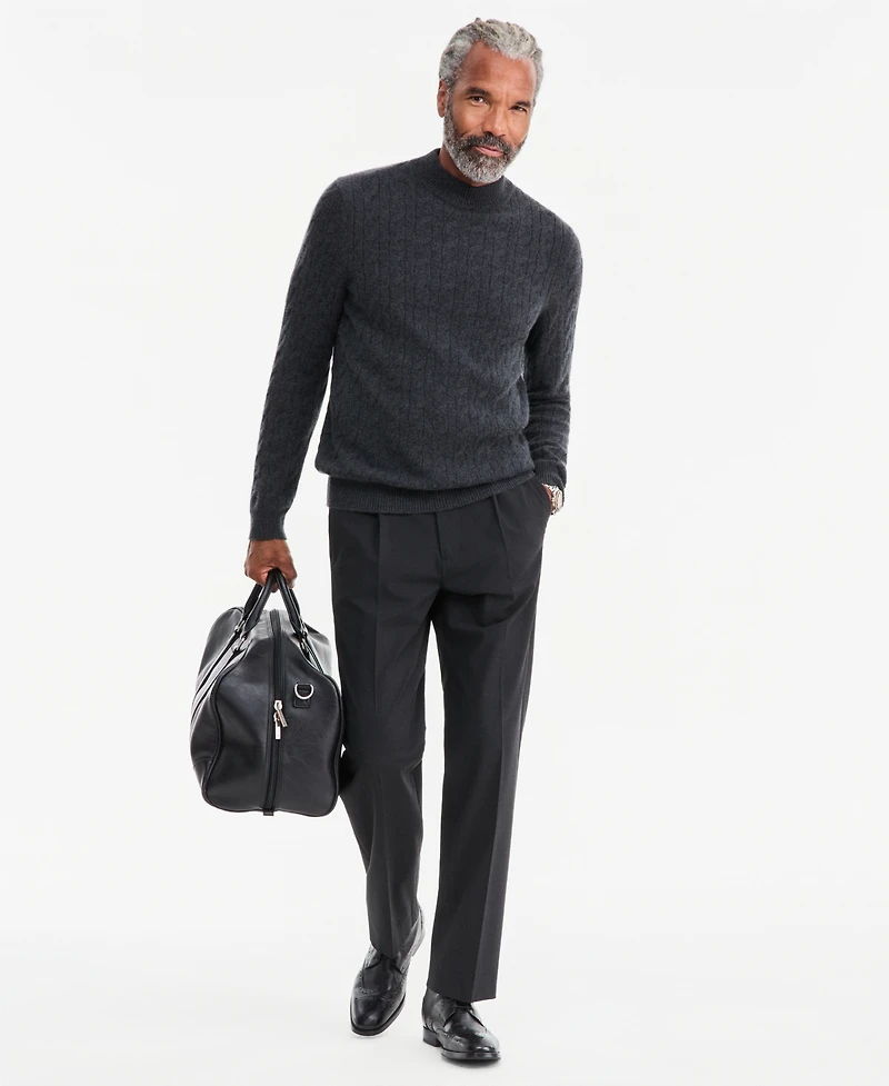 Club Room Men's Premium Cashmere Cable-Knit Turtleneck Sweater, Macy's Exclusive