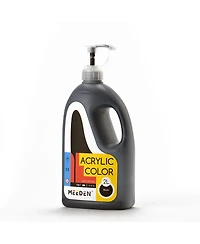 Meeden Burnt Umber Acrylic Paint with Pump Lid, 1/2 Gallon (2Liter /67.6 ounces.) Heavy-Body Rich Pigment Color, Perfect for Art Class