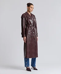 Avec Les Filles Women's Maxi Double-Breasted Trench Coat
