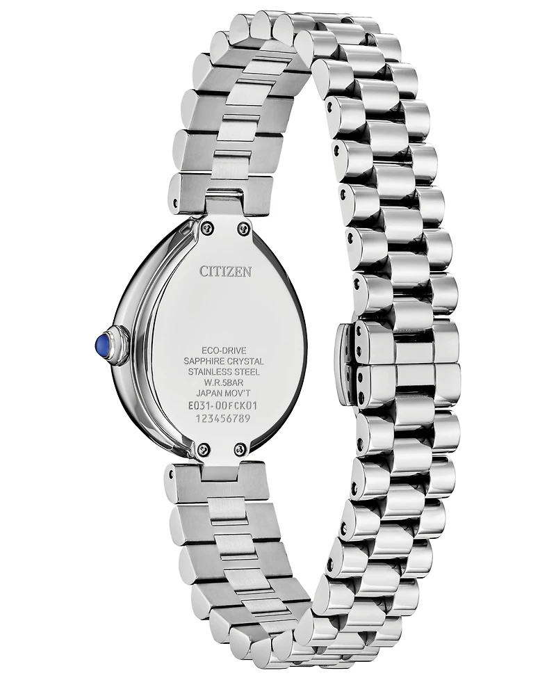 Citizen Women's Eco-Drive Classic Rainell Silver-Tone Stainless Steel Bracelet Watch, 26mm