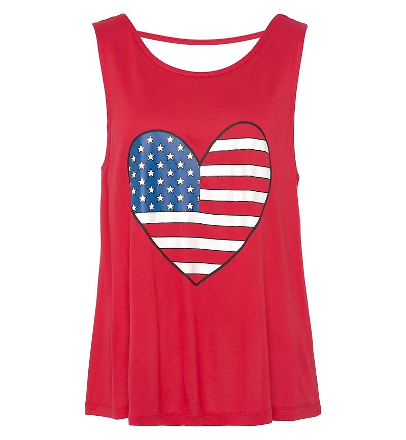 Lascana Women's American Flag Graphic Print Tank Top